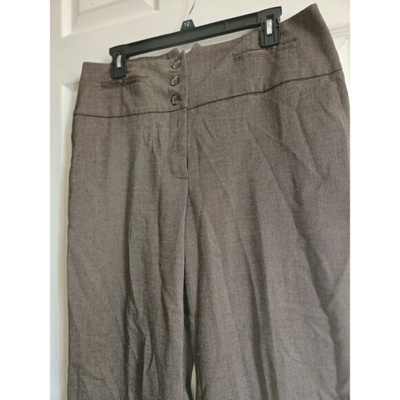 Cato Womens Dress Casual Pants Slacks Wide Leg Light Brown Size 14W Adjust Waist - Picture 8 of 16